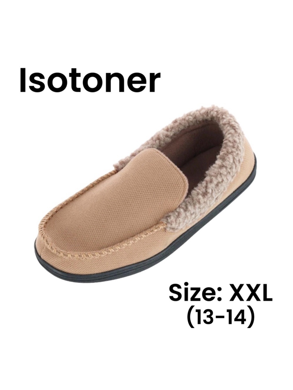 Isotoner Brushed Knit Lewis Moccasin Slippers